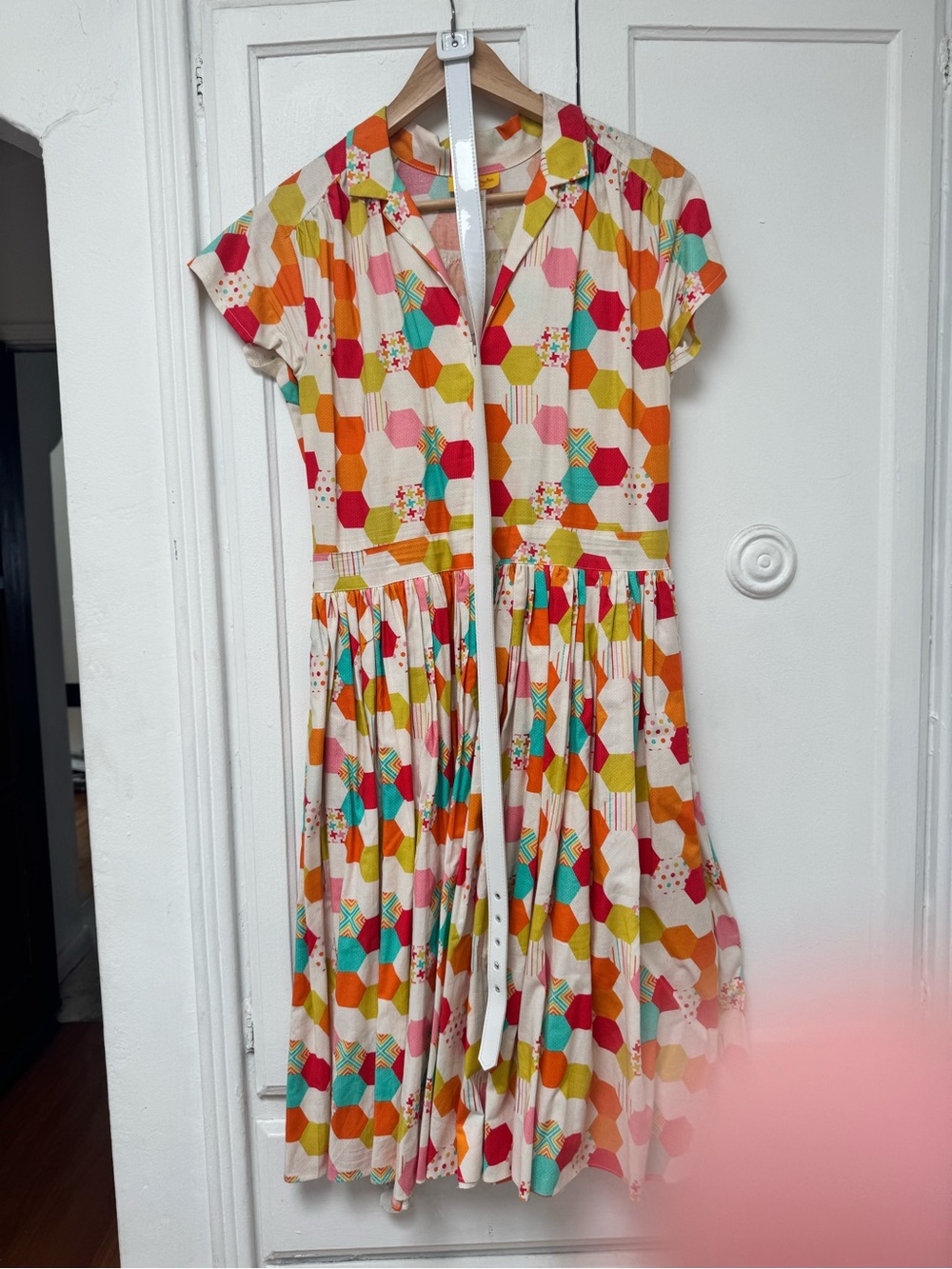 Bernie Dexter Honey Comb print dress